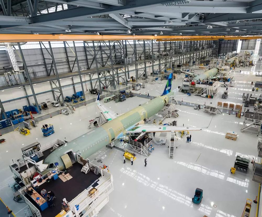 Airbus 320 Factory Line In Mobile Alabama