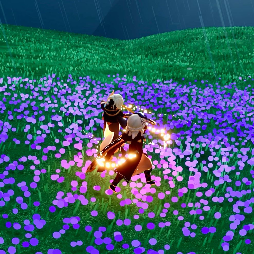 この季節のエモートがどれもとても可愛い
雨の中ただひたすら2人で駆け回って
ただそれだけで楽しかった