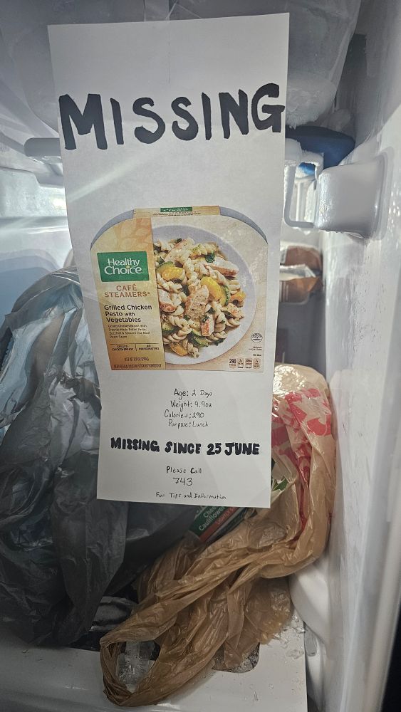 Missing poster for stolen lunch 