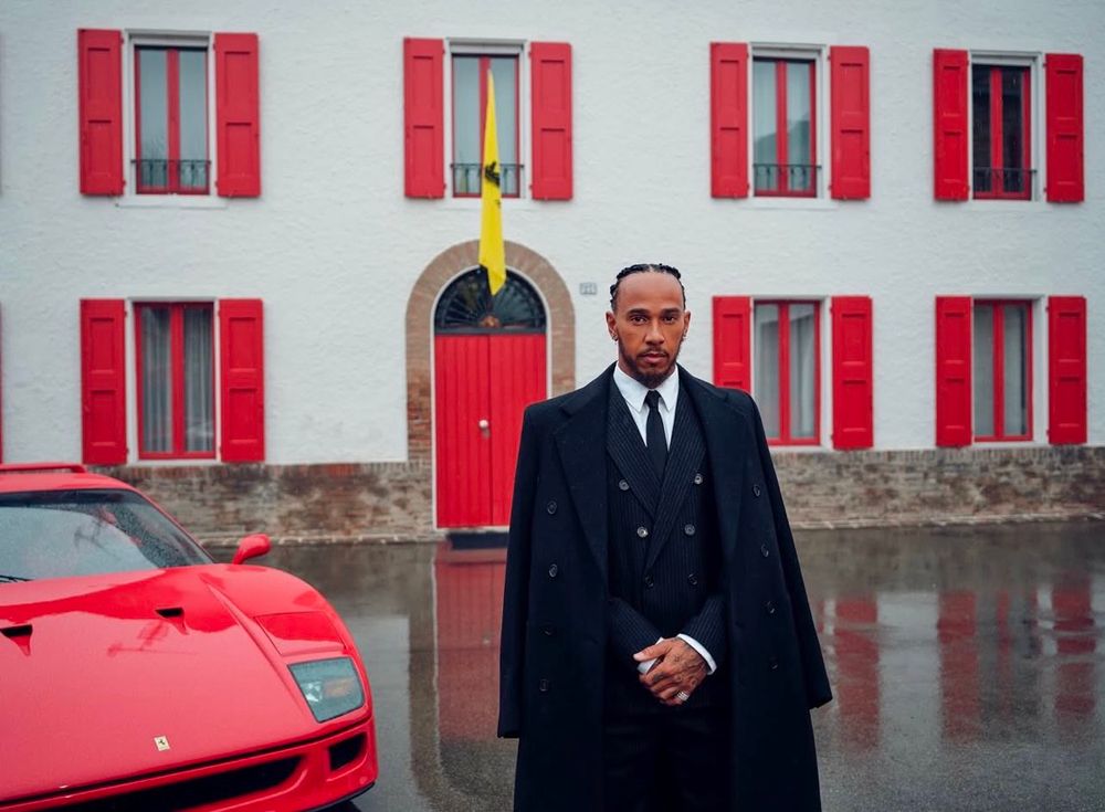 Lewis Hamilton + Italian tailoring + Ferrari + Ferrari HQ