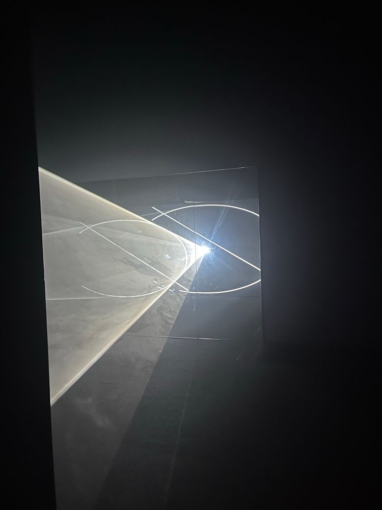 Sculpture made of projected light by Anthony McCall
At Tate Modern. 