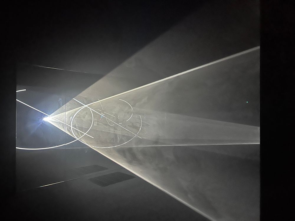 Sculpture made of projected light by Anthony McCall
At Tate Modern. 
