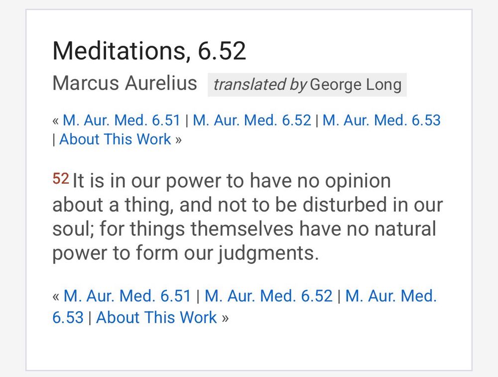 Meditation 6.52 by Marcus Aurelius 