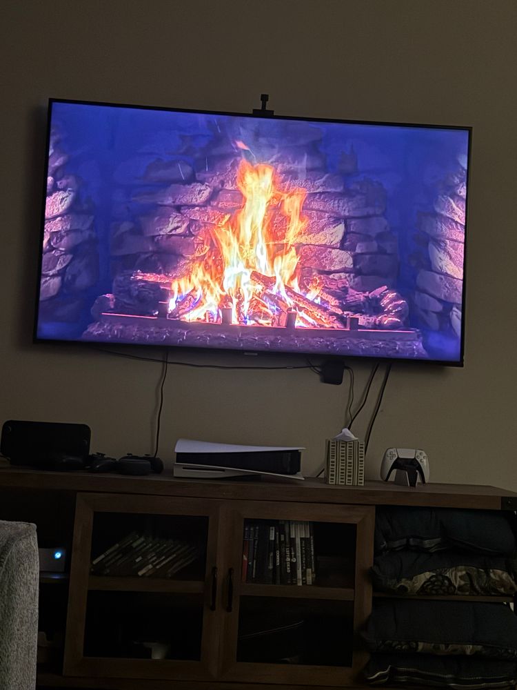 A fireplace video on my tv