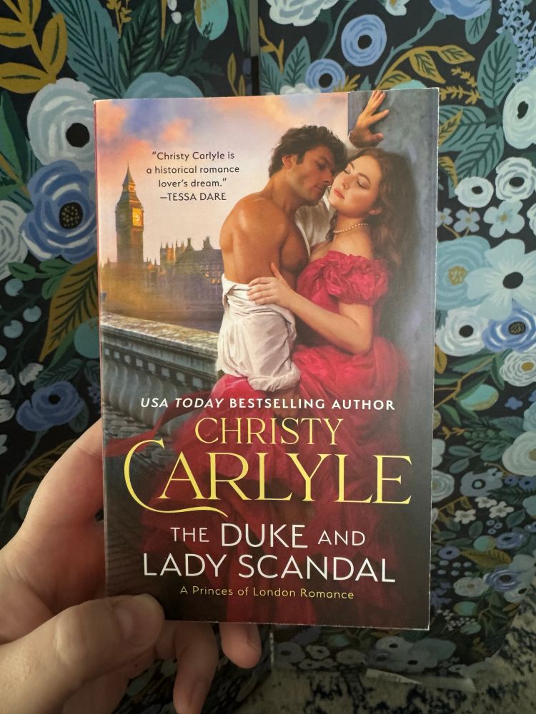 A picture of the cover of The Duke And Lady Scandal by Christy Carlyle.