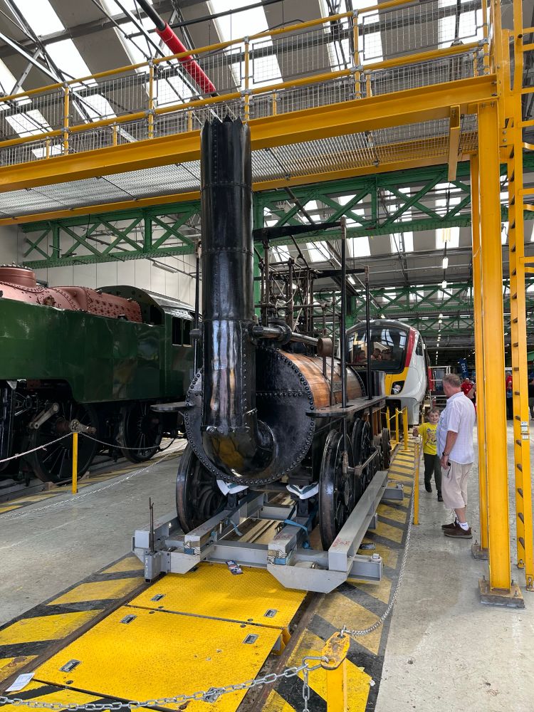 Locomotion No.1 on display inside the works
