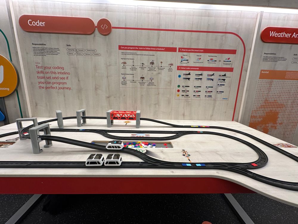 One of the exhibits on board the train