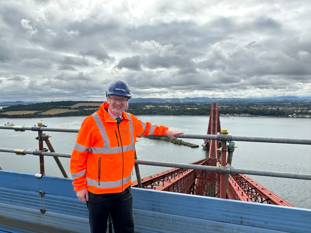 David on top of the Forth Bridge