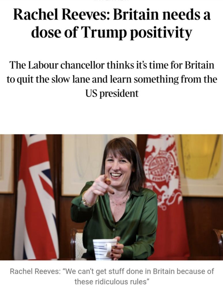 rachel reeves being Reformy coz her Chancelloring isn't going very well