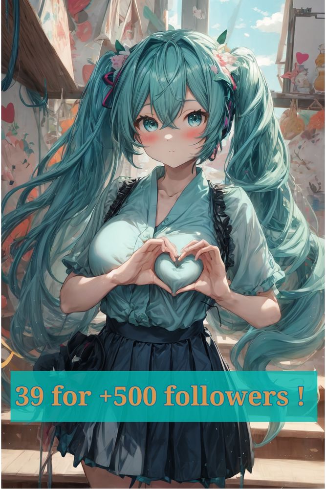 プロンプト：)masterpiece, cute, )HatsuneMiku, make heartmark on her's breast more_details:-1, more_details:0, more_details:0.5, more_details:1, more_details:1.5, heart hands