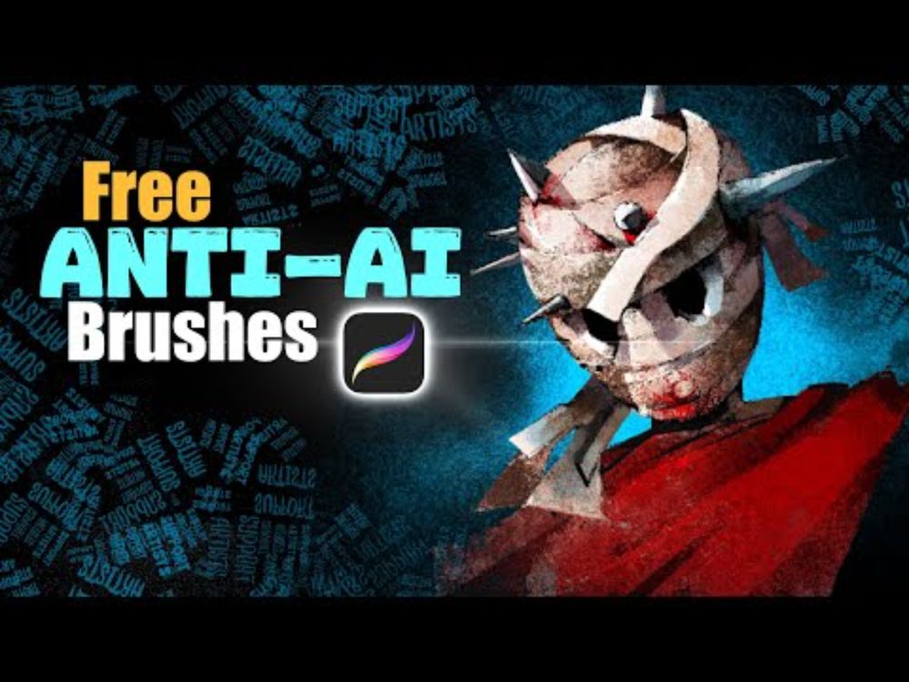 I made ANTI-AI brushes for Procreate!!