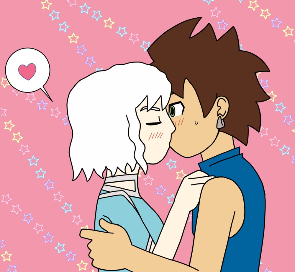 Ayla surprises Nathaniel with a spontaneous kiss. 