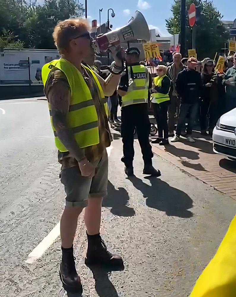 Me shouting into my megaphone 