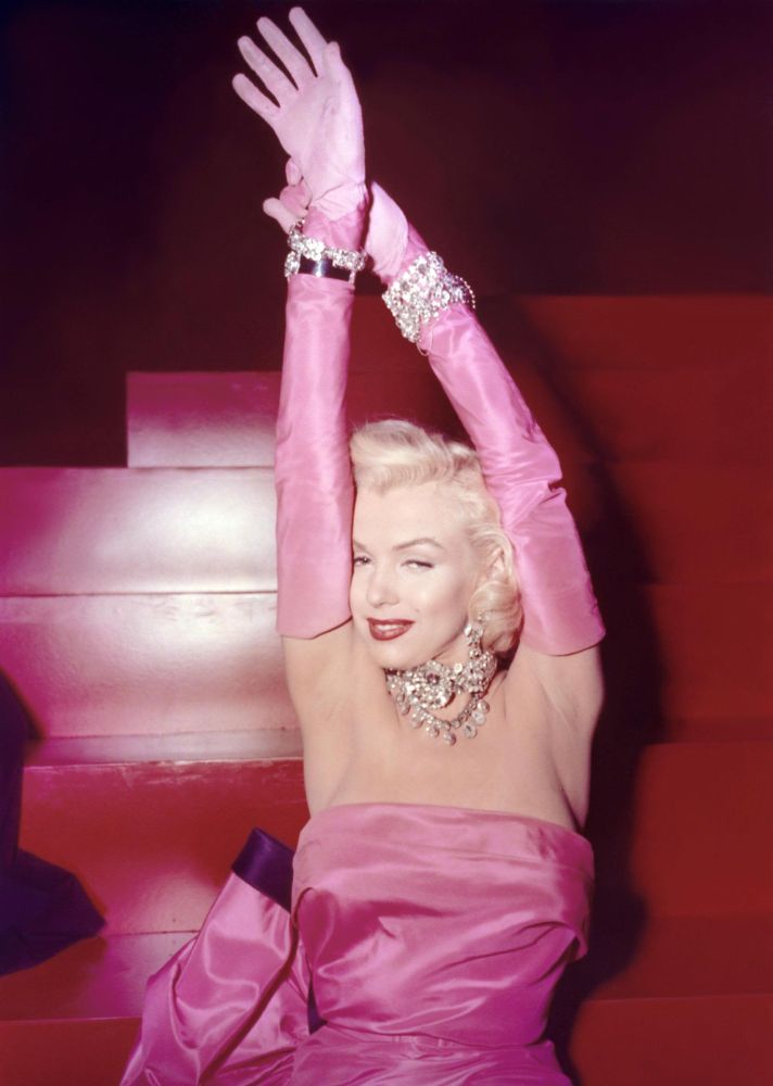 Marilyn Monroe in the video and song "diamonds are a girl's best friend"