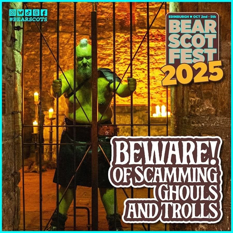 Me dressed as an orc on a poster for BearScotFest 