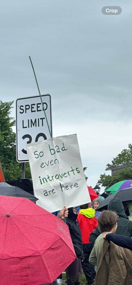 Sign: So bad even the introverts are here 