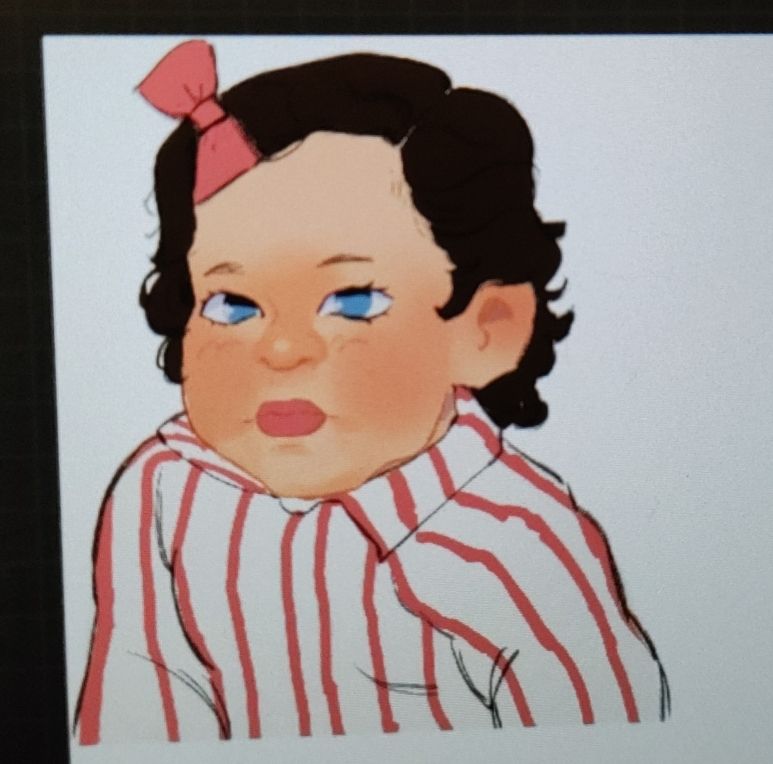 A drawing of a baby