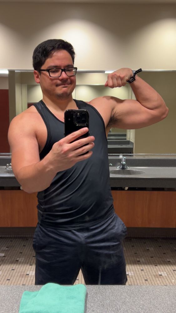 Big moose flexing