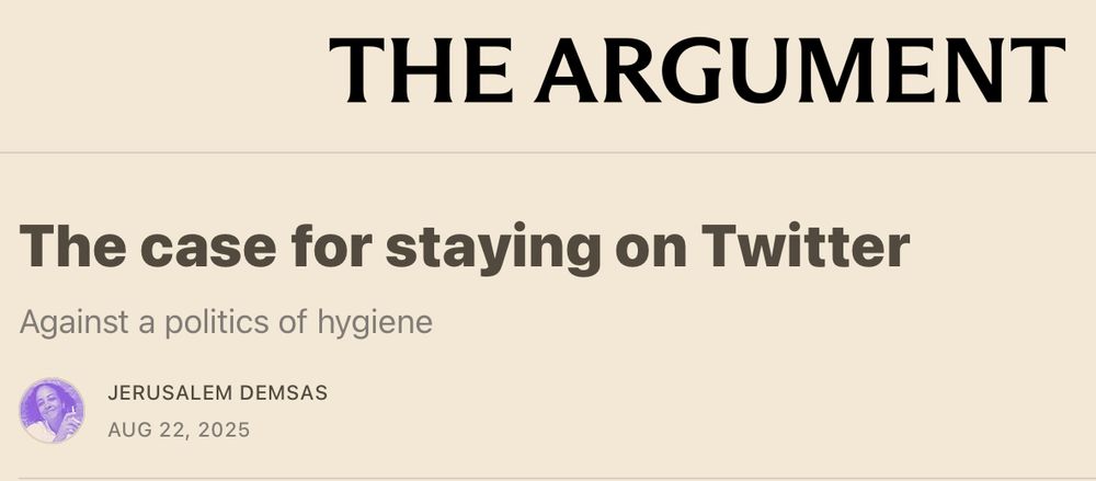 The case for staying on Twitter
by  JERUSALEM DEMSAS