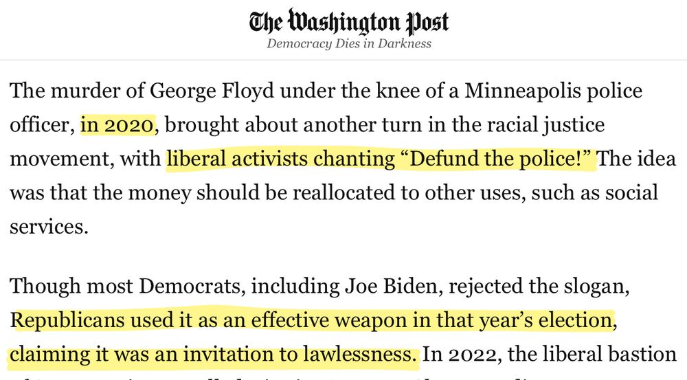 The Washington post Democracy Dies in Darkness The murder of George Floyd under the knee of a Minneapolis police officer, in 2020, brought about another turn in the racial justice movement, with liberal activists chanting 