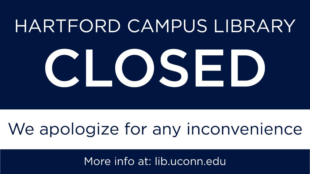 Image saying Hartford Campus Library Closed.