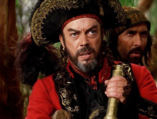 Tim Curry as Long John Silver in the Muppets Treasure Island