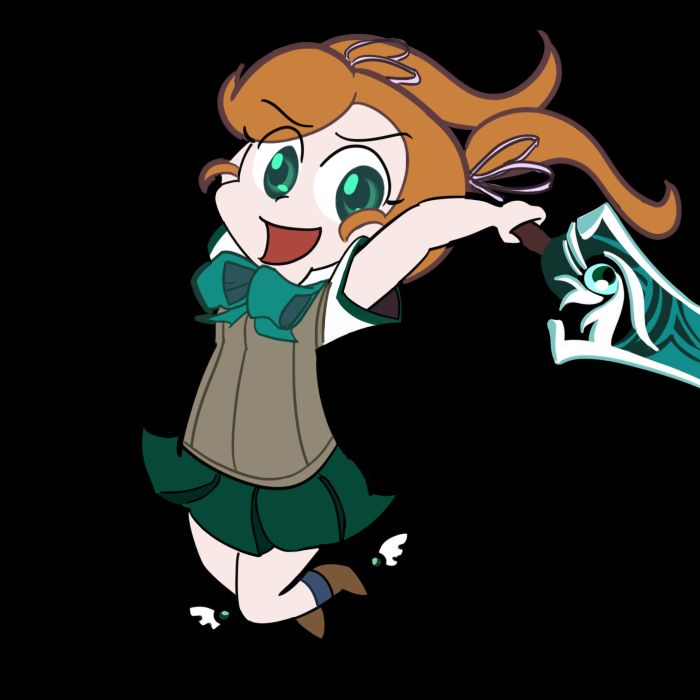 my chibi artstyle is inspired by Papa0123 on the other site, who did the gag comic for the mobile game Magia Record, called Magia report! His style is so cute i had to emulate it in some way