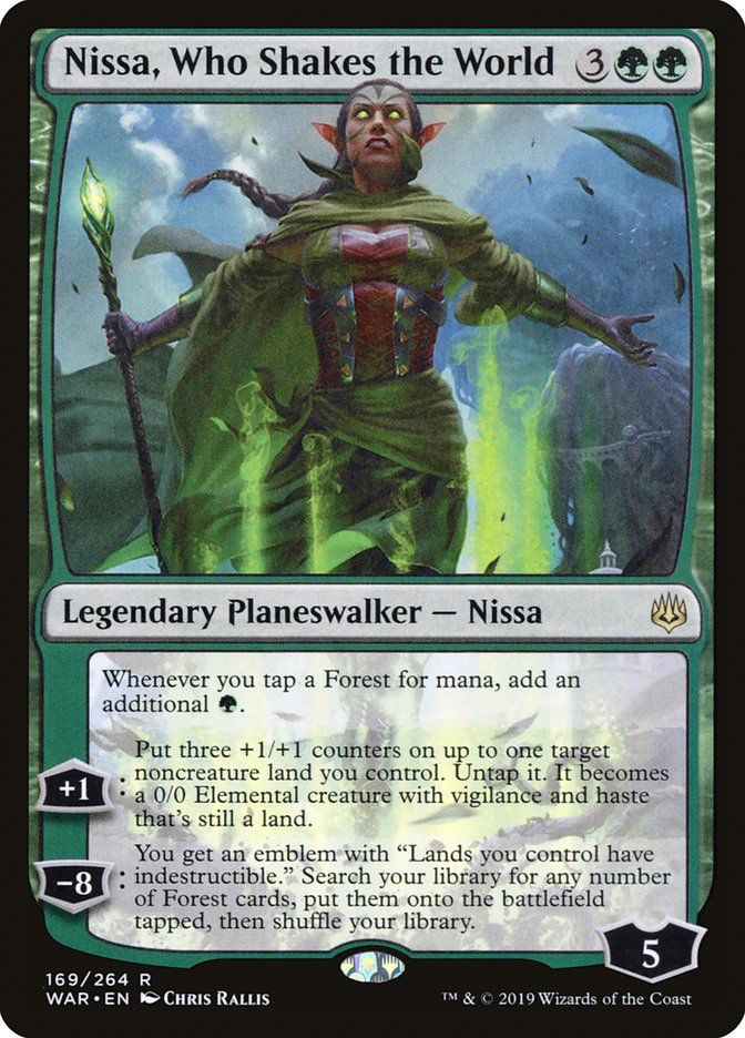 Nissa who shakes the world.
Magic the gathering card