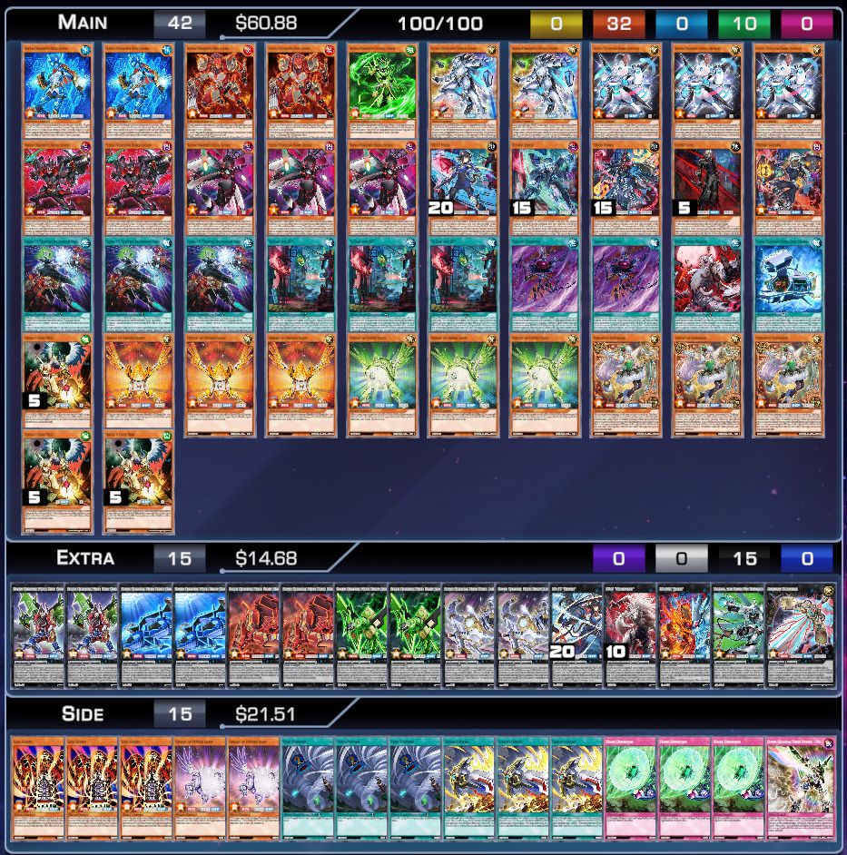 yugioh deck list super quantal k9 for genesys format
------------------------------------------------------
Main Deck:
2 Super Quantum Blue Layer
2 Super Quantum Red Layer
1 Super Quantum Green Layer
2 Super Quantum White Layer
3 Super Quantal Fairy Alphan
2 Super Quantum Black Layer
3 Super Quantal Fairy Zetan
1 K9-17 Izuna
1 K9-66a Jokul
1 K9-04 Noroi
1 K9-ØØ Lupis
1 K9-66b Lantern
3 Droll & Lock Bird
3 Herald of Orange Light
3 Herald of Green Light
3 Trickstar Corobane
3 Layer 19 "Sudden Incursion! Super Quantum Black!!"
3 "A Case for K9"
2 Chaotic Elements
1 K9-X Forced Release
1 Super Quantal Mech Ship Magnacarrier

Extra Deck:
2 Super Quantal Mech King Great Magnus
2 Super Quantal Mech Beast Grampulse
2 Super Quantal Mech Beast Magnaliger
2 Super Quantal Mech Beast Aeroboros
2 Super Quantal Mech Beast Lusterrex
1 K9-17 "Ripper"
1 K9-X "Werewolf"
1 K9-66X "Jacks"
1 Vallon, the Super Psy Skyblaster
1 Artifact Durendal

Side Deck:
3 Lava Golem
2 Herald of Purple Light
3 Twin Twisters
3 Gordian Slicer
3 Magic Deflector
1 Super Quantal Mech Sword - Magnaslayer