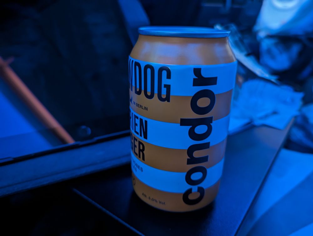 Condor branded beer can