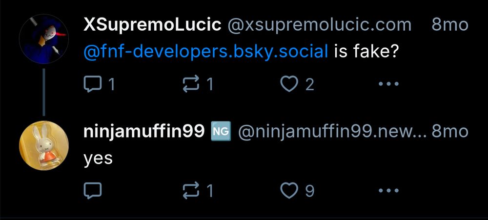 ninjamuffin confirming the account is fake