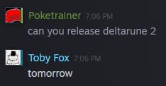 deltarune tomorrow
