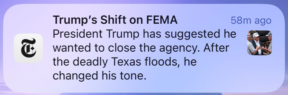 Trump's Shift on FEMA
President Trump has suggested he wanted to close the agency. After the deadly Texas floods, he changed his tone.