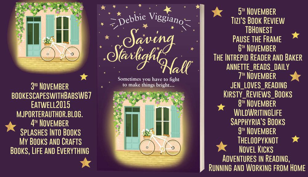 "Saving Starlight Hall" ebook cover and blog tour information