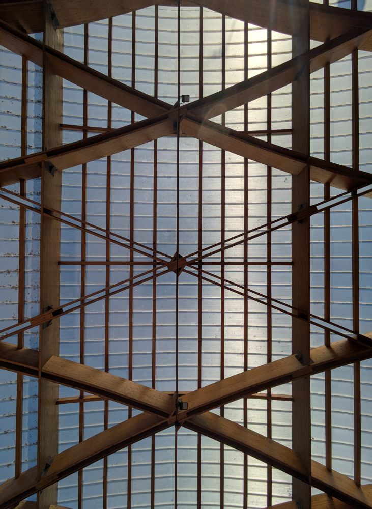 Cúpula de madera y plástico 