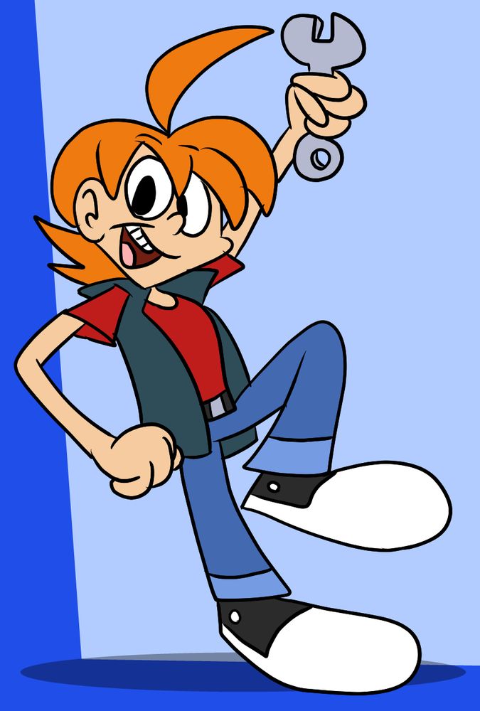 Cybil Herrison (with handy wrench at hand), the brains, easy repairman, and self-appointed leader of the group. He's known for building gizmos (some of which that aren't always guaranteed to work) and may know his way out of any situation he or the team end up getting themselves into. Cybil is Judy's brother.