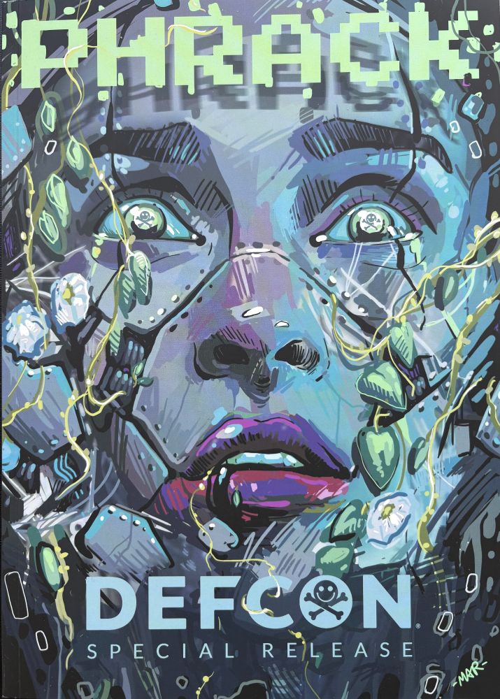 Cover art from the DEF CON special hardcopy release of Phrack issue #72.