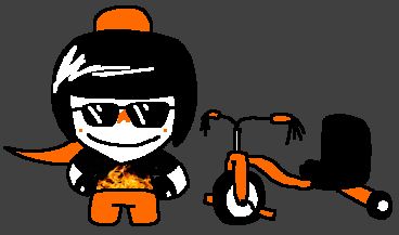 Hot Cheeto and his trusty Tricycle