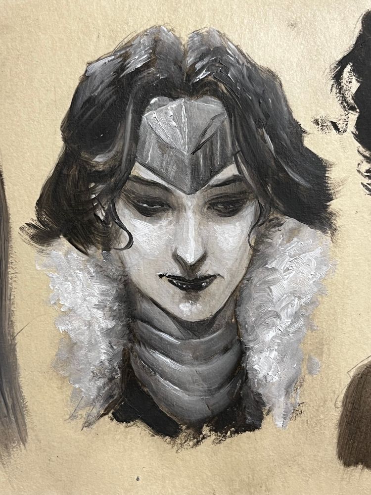 Absolute Wonder Woman, oil sketch