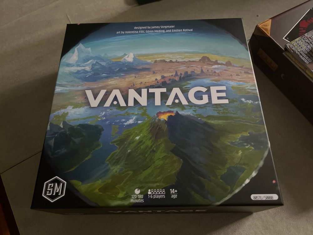 Vantage board game, freshly arrived 