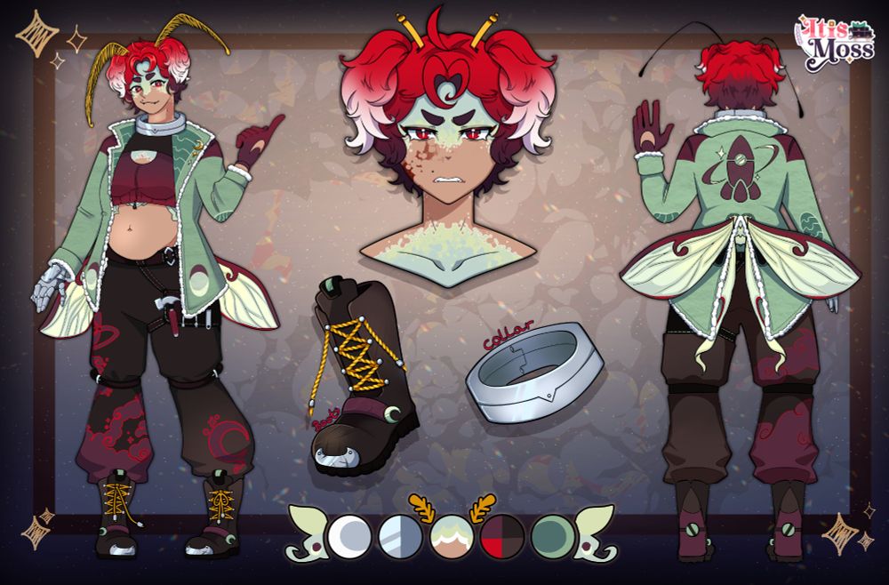 Mae's Vtuber Mori's Character Sheet with a Jacket On