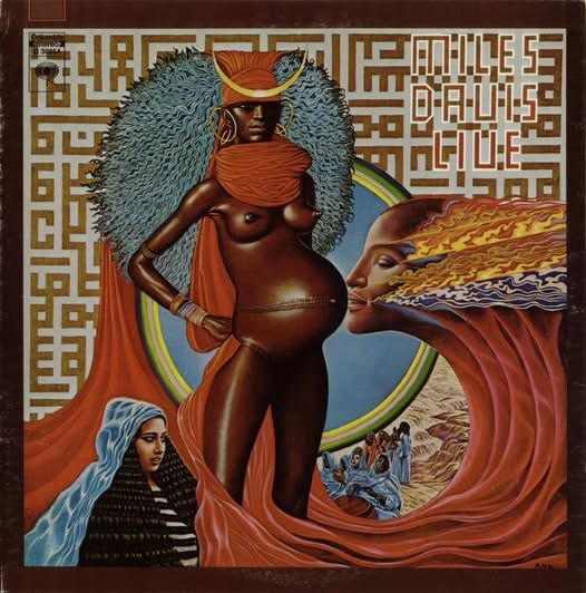 Much of Live-Evil was recorded live at The Cellar Door on December 19, 1970, and part of which was recorded in Columbia's Studio B, with different personnel, on February 6, and June 3, 4, 1970. 
Broken into a group of short studio pieces and four extended live jams, Live-Evil finds Miles Davis going further up the river, into the heart of uncharted musical darkness. In the studio, Miles took simple tone ballads and immersed them in the electrified air that he'd been breathing since In a Silent Way. "Nem Um Talvez" and "Selim" are sister pieces; with Miles' trumpet bathed in Hermeto Pascoal's keyboards and vocal moans, sprinkled with proto-dub percussion effects.
The live pieces are another animal altogether. Augmented by John McLaughlin's Hendrixian guitar runs and bolstered by Michael Henderson's funky bass pops, these are blues-tinged tickets to an electric, improvisational nirvana. With room to stretch out in any direction, each soloist develops fluidly within the ensemble, then thrusts powerfully forward. Jack DeJohnette and Airto Moreira hold down the backbeat, shifting it into a multitude of forms; Keith Jarrett fills the down-tempo breaks admirably. But it's Miles and McLaughlin who incite this music to the frenzied riot that is it's true calling. When the time comes and the massive, dark groove descends, it comes with a ritualistic, heretofore-unheard fervor. 
COVER
The album cover was illustrated by artist Mati Klarwein. Klarwein had painted the front cover independently of Davis, but the back cover was painted with a suggestion from Davis:
     "I was doing the picture of the pregnant woman for the cover and the day I finished, Miles called me up and said, 'I want a picture of life on one side and evil on the other.' And all he mentioned was a toad. Then next to me was a copy of Time Magazine which had J. Edgar Hoover on the cover, and he just looked like a toad. I told Miles I found the toad."