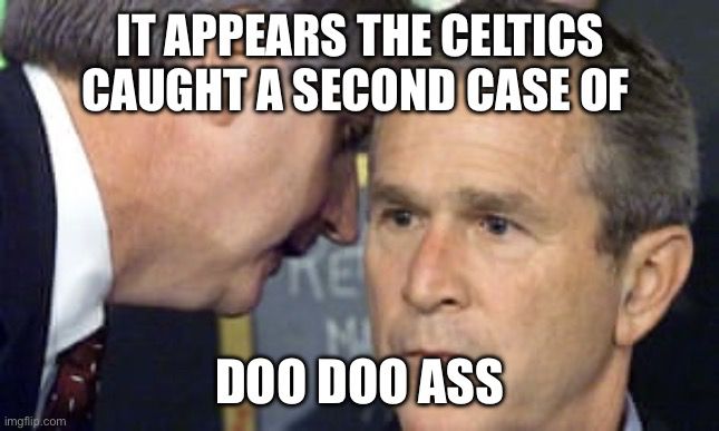 The Celtics plumb the depths of finding ways to lose as President George W. Bush looks on