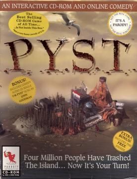The cover art for Pyst, a parody of Myst