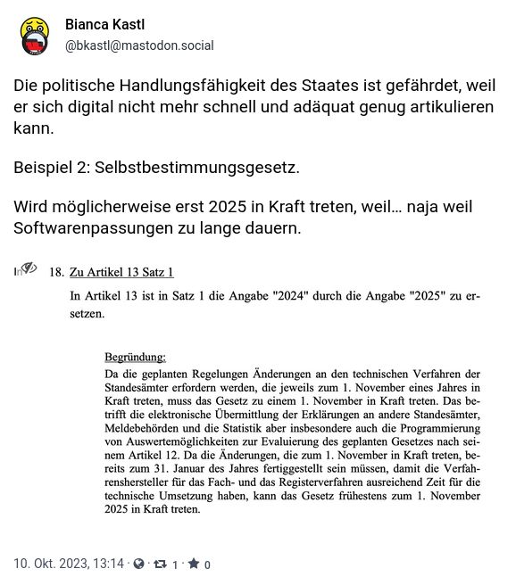 Screenshot von https://mastodon.social/@bkastl/111210429074084185