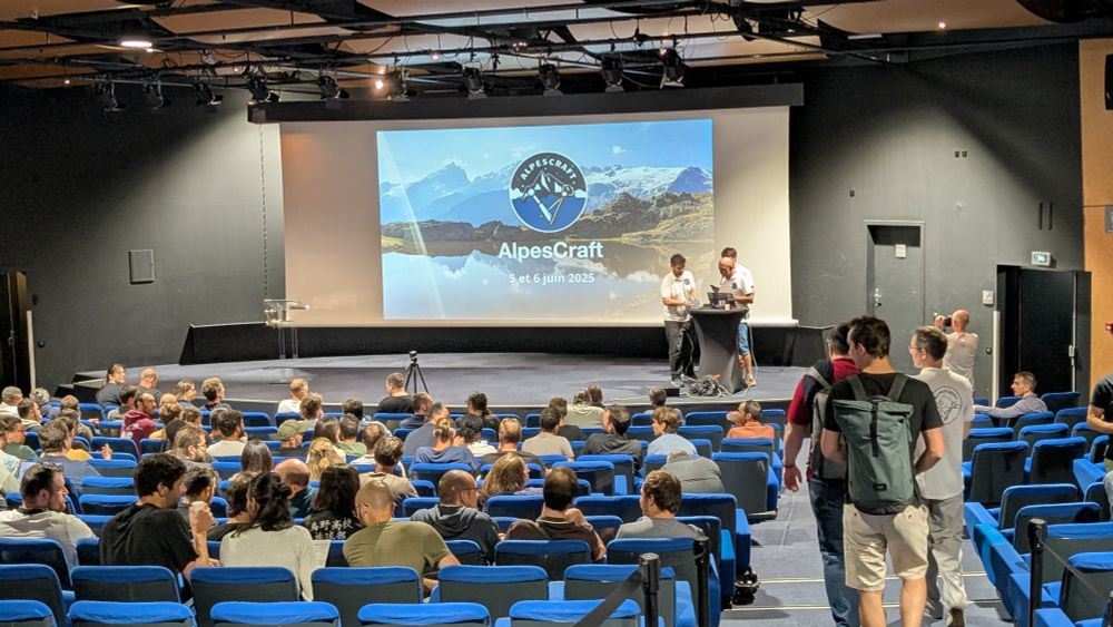 The main stage of Alpes Craft, with people getting seated