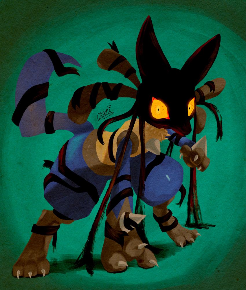 Lucario possessed by black mask