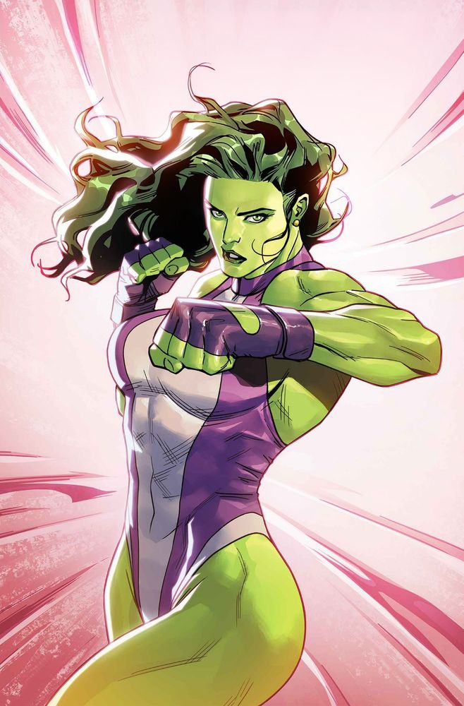 She-Hulk in a fighting pose.