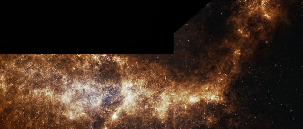 This image, captured by the James Webb Space Telescope's Mid-Infrared Instrument (MIRI), reveals the interacting galaxy pair Arp 269, also known as the "Cocoon Galaxy." The image showcases NGC 4490, a barred spiral galaxy, and its smaller companion galaxy, NGC 4485. The two galaxies are locked in a cosmic dance, their shapes distorted and their star formation ignited by their gravitational influence on each other. The image reveals a vibrant display of star formation, with young, hot stars illuminating clouds of gas and dust in hues of red and orange. Arp 269 is located approximately 65 million light-years away in the constellation Canes Venatici.