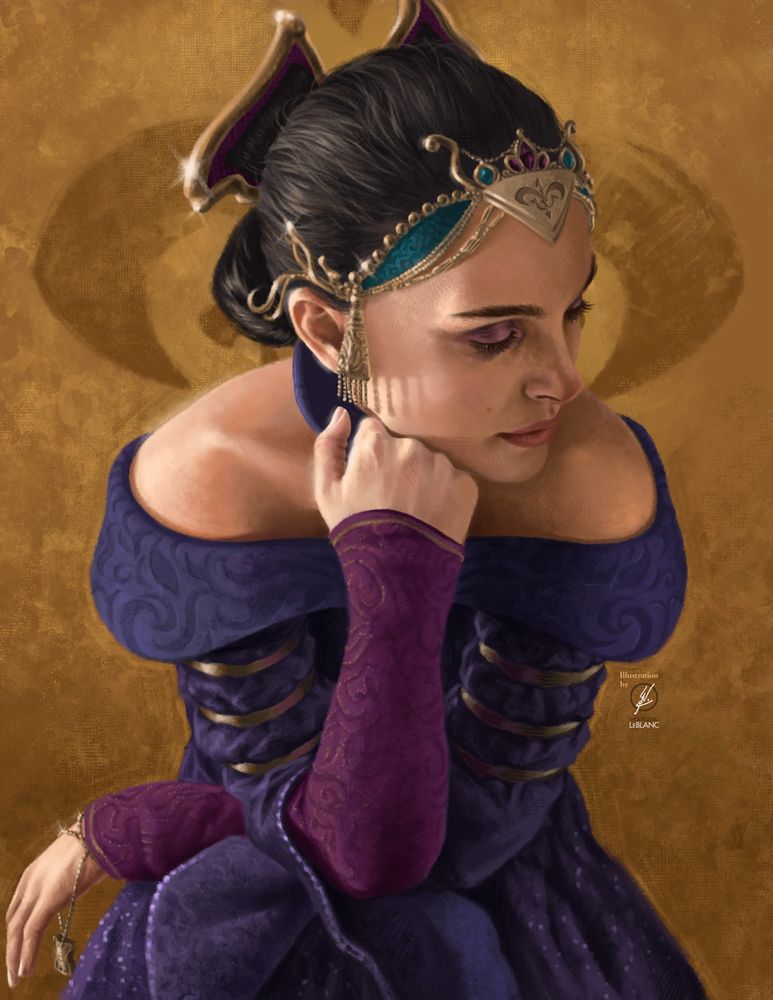Illustrated portrait of Natalie Portman.